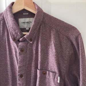 Purple Carhartt button down collared shirt